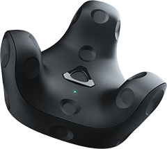 Halten und Werfen des leichten VIVE Trackers in der Hand.