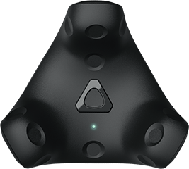 Der neue VIVE Tracker von oben im Größenvergleich zum Tracker der ersten Generation.